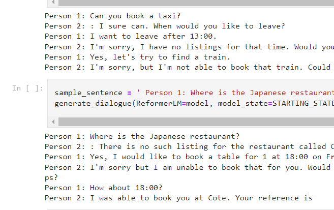 Chatbot Using Reformers